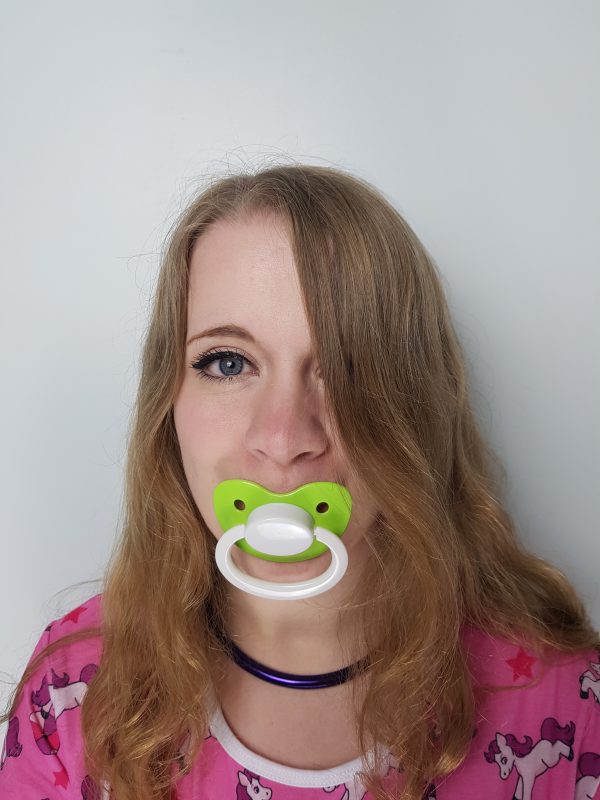 Lime Green & White Pacifier