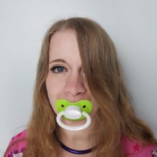 Lime Green & White Pacifier