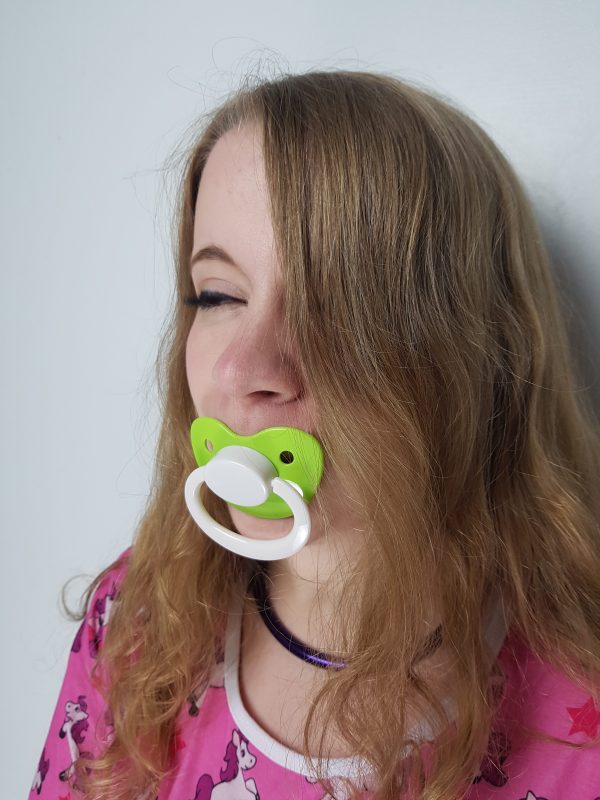 Lime Green & White Pacifier - Image 3