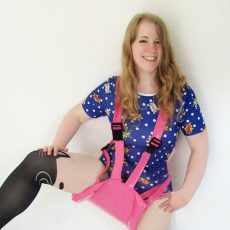 Pink PVC Spreader Pants