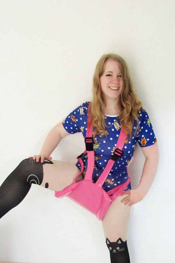 Pink PVC Spreader Pants