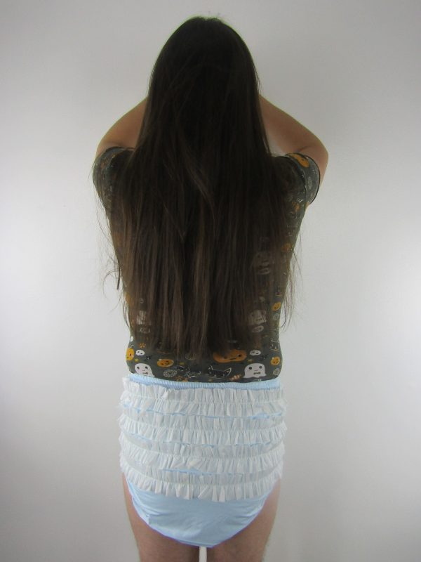 Baby Blue Frilly Plastic pants - Image 5