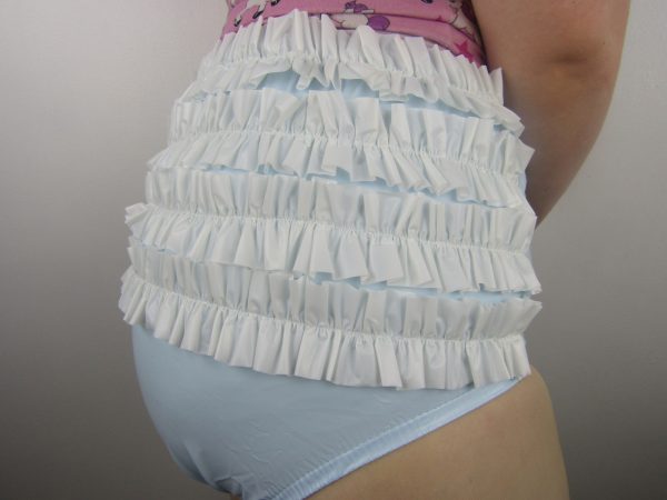 Baby Blue Frilly Plastic pants - Image 3
