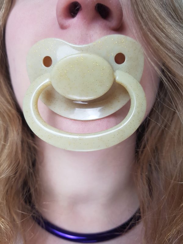 Sparkling Pale Gold Pacifier - Image 4