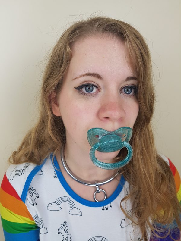 Sparkling Translusent Blue Pacifier - Image 3