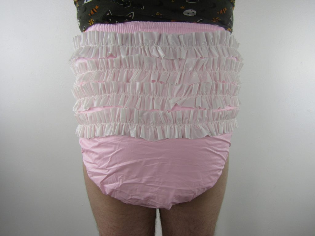 Baby Pink Frilly Plastic pants