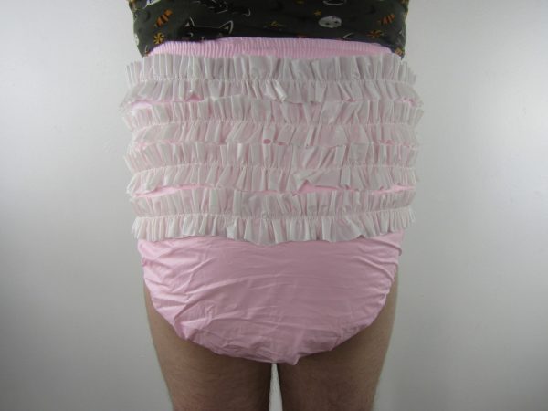 Baby Pink Frilly Plastic pants - Image 4