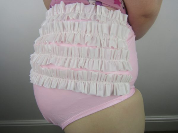 Baby Pink Frilly Plastic pants - Image 6