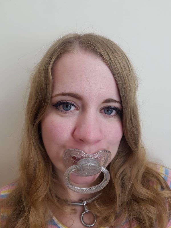 Sparkling Translucent Silver Pacifier - Image 3