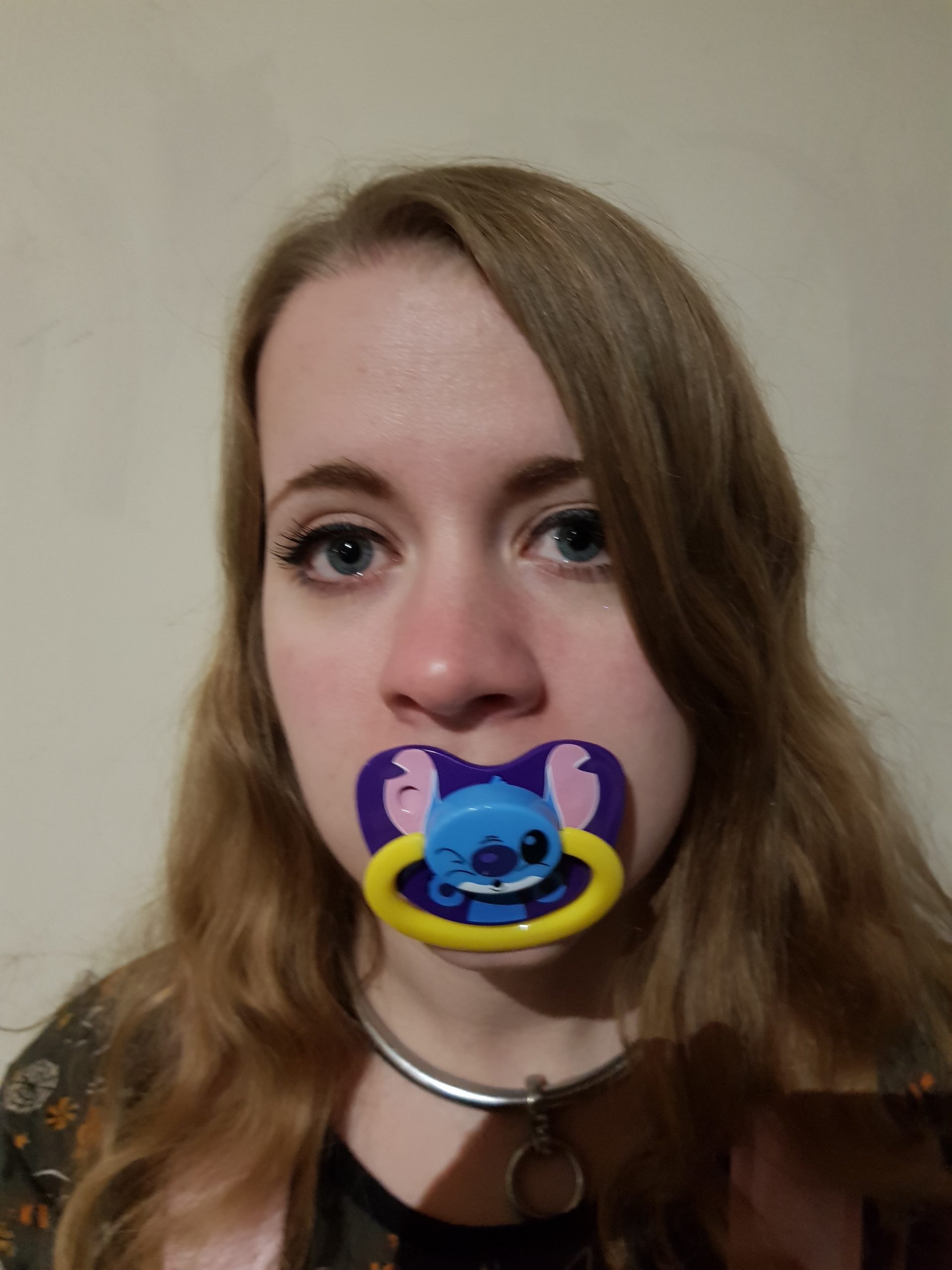 Adult Pacifier Soother Dummy from the dotty diaper company Pink and Blue 