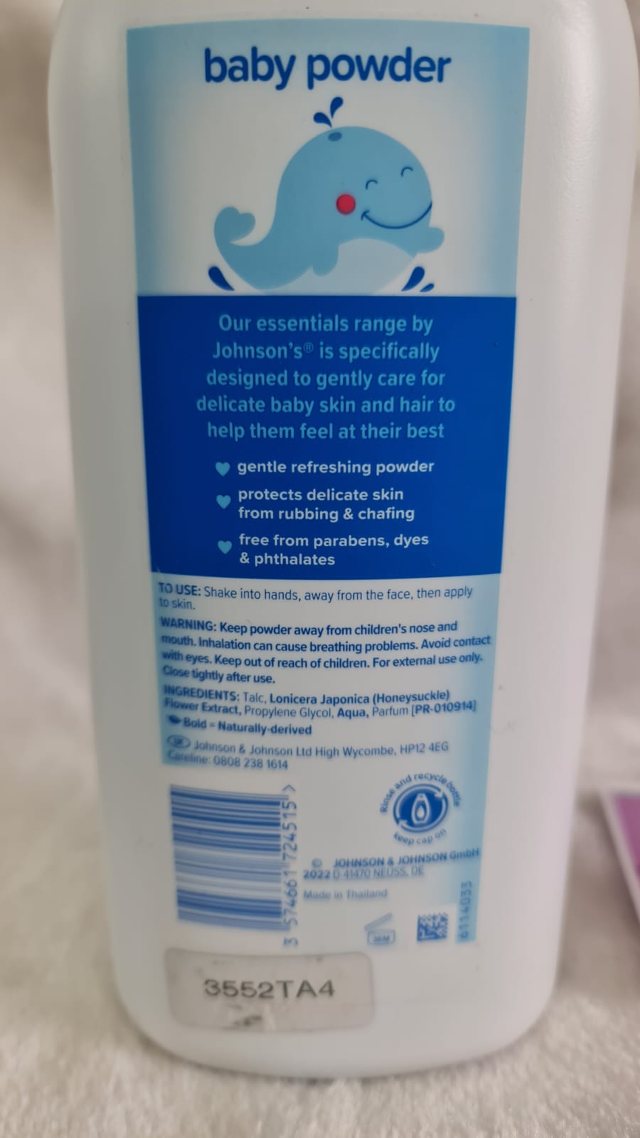 JOHNSON’S Baby Powder (HONEYSUCKLE) 500g