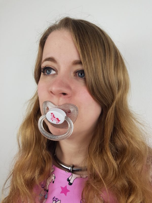 Dotty The pony pacifier Silver With Sparkles - Image 2