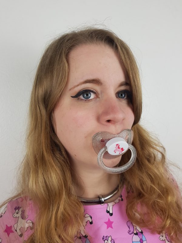 Dotty The pony pacifier Silver With Sparkles - Image 3