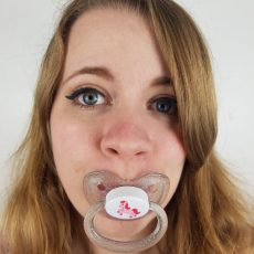 Dotty The pony pacifier Silver With Sparkles