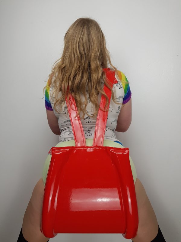Red PVC Spreader Pants - Image 7