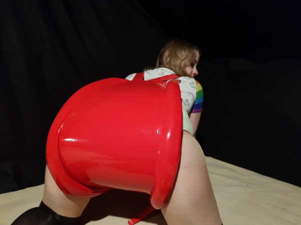 Red PVC Spreader Pants - Image 6