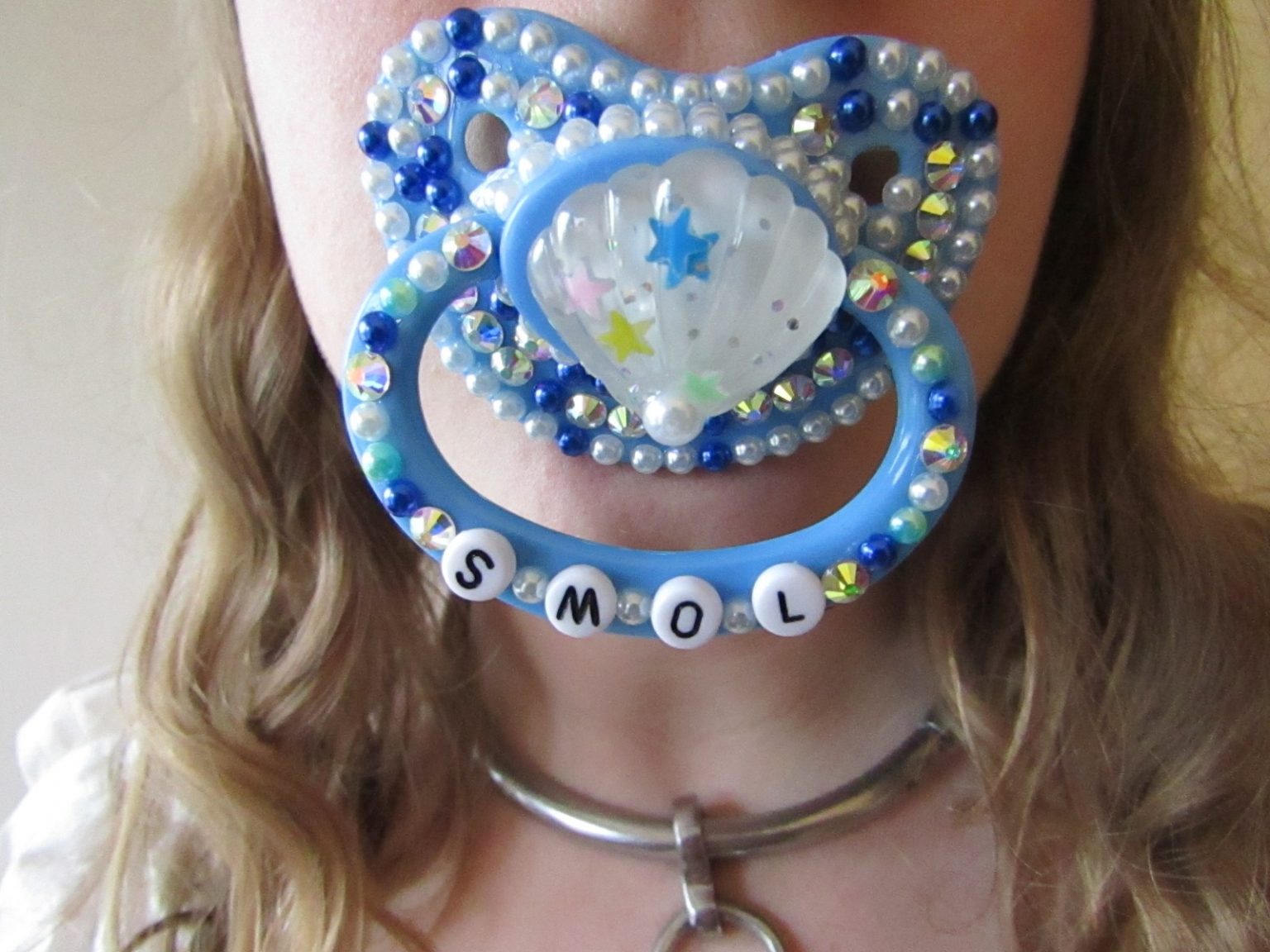 Smol Custom pacifier with FREE Dotty the Pony Badge