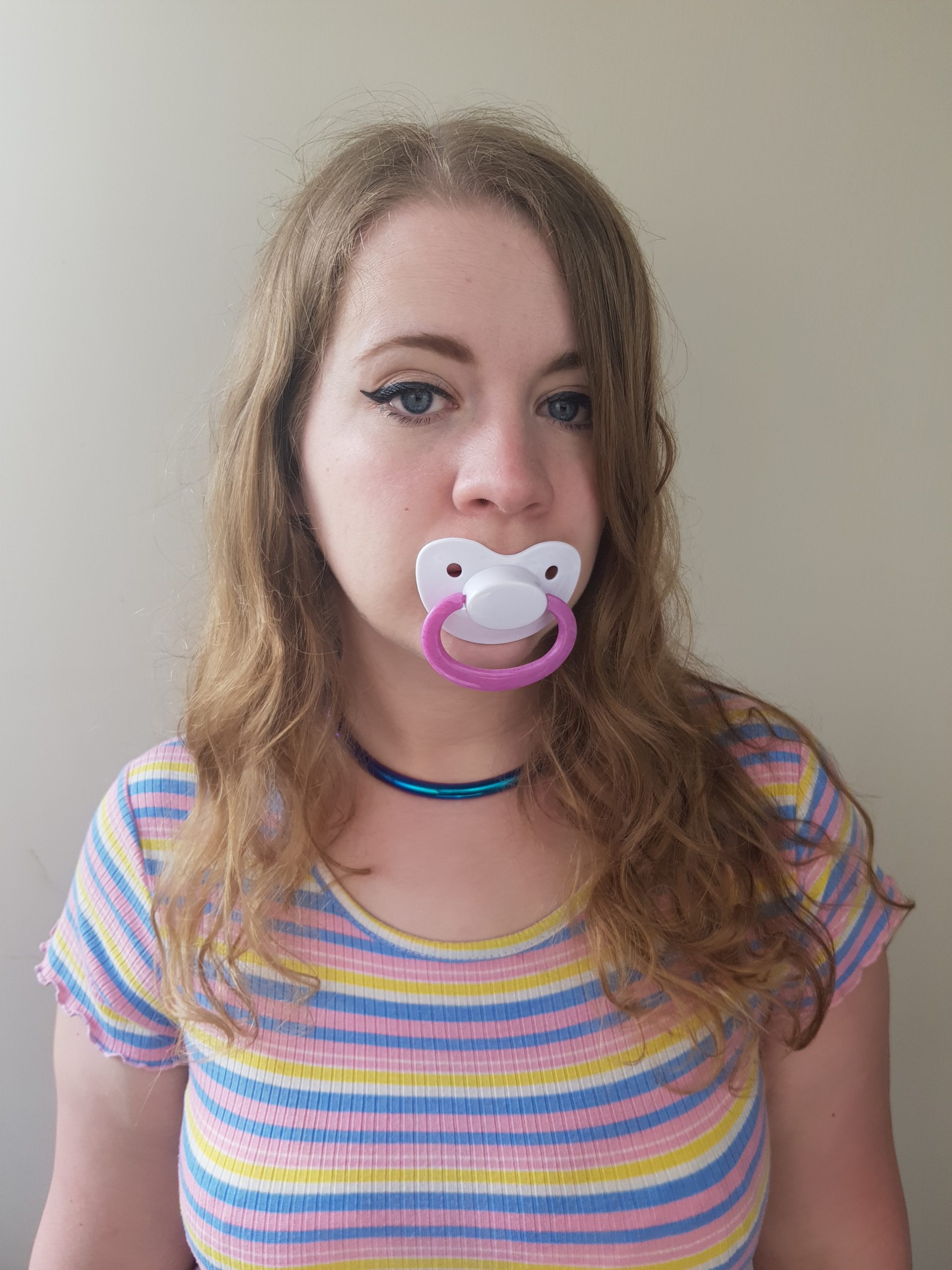 White And Purple pacifier The Dotty Diaper Company