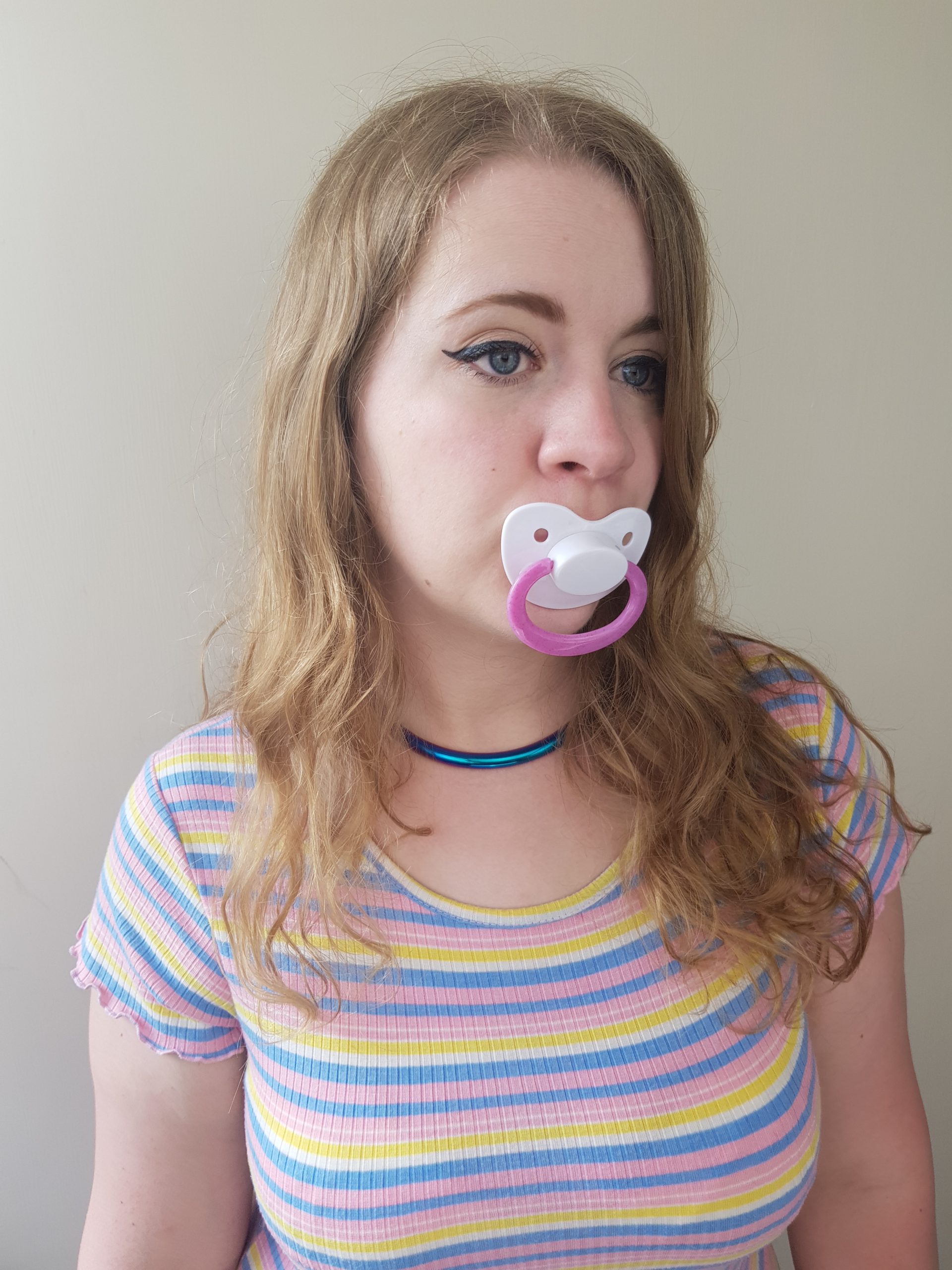 White And Purple pacifier The Dotty Diaper Company