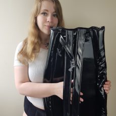 Black PVC Spreader Pants