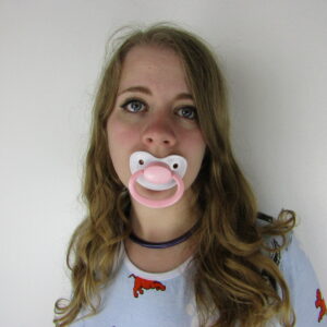Pink and White pacifier
