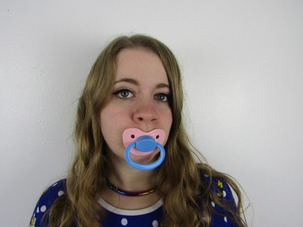 Pink and Blue pacifier
