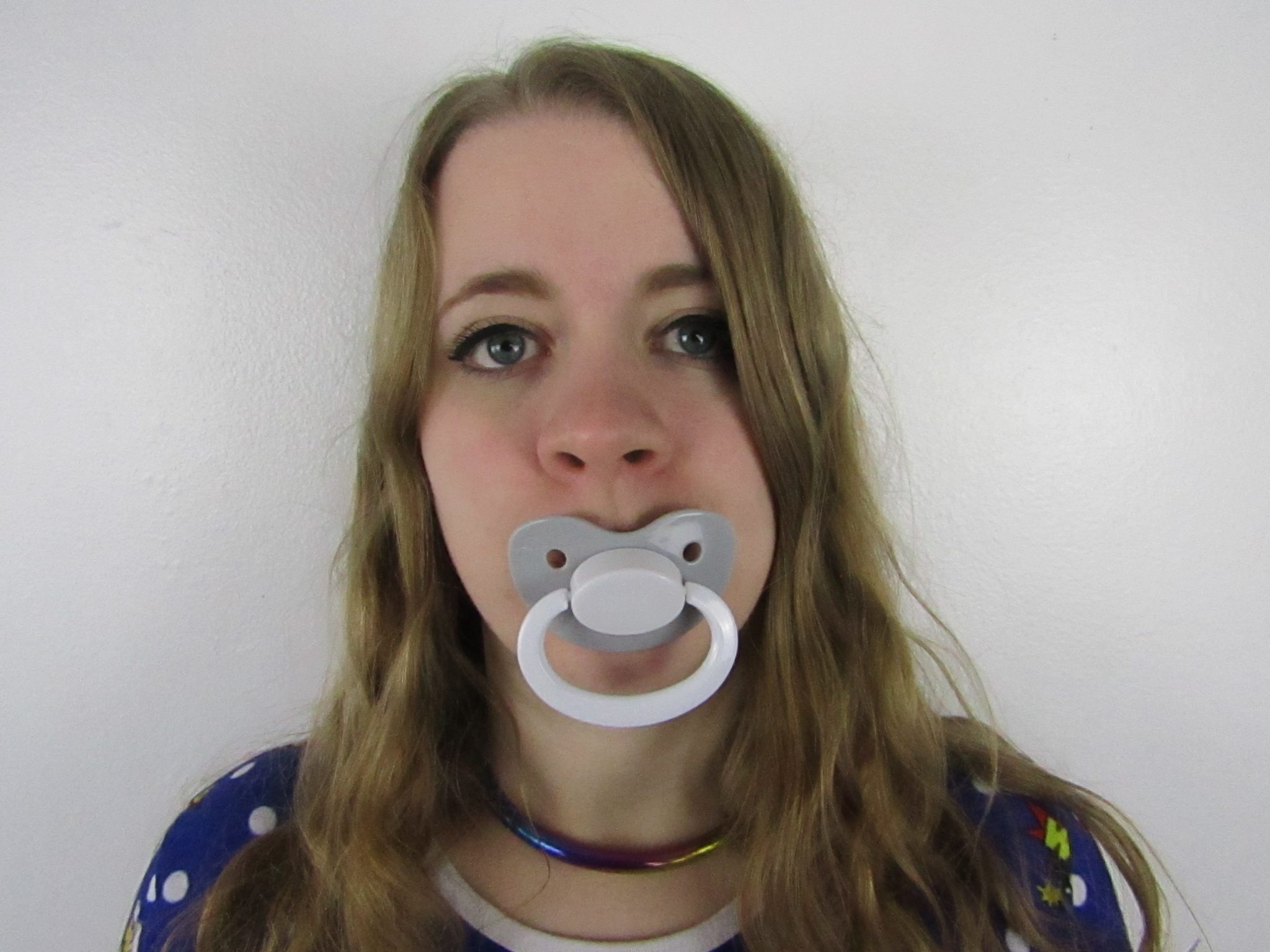 Grey and White pacifier
