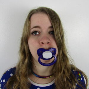 Purple and white pacifier