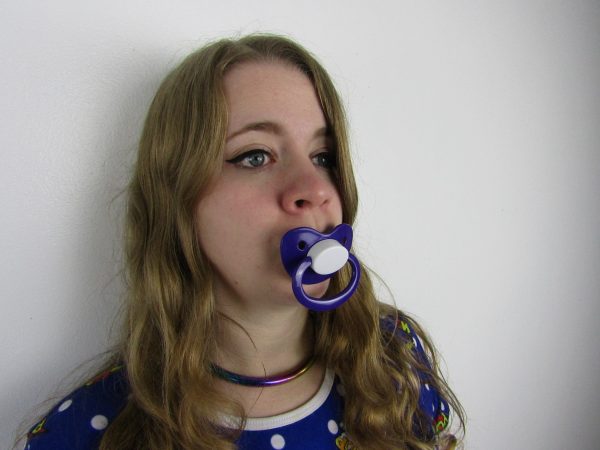 Purple and white pacifier - Image 2