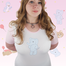 Hethyl custom printed Onesie Bodysuit Pink Binding