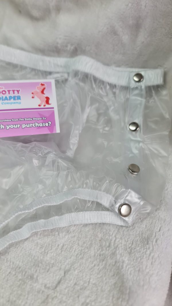 Clear front popper Plastic pants - Image 2