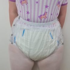 Clear front popper Plastic pants