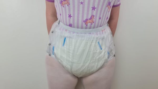 Clear front popper Plastic pants